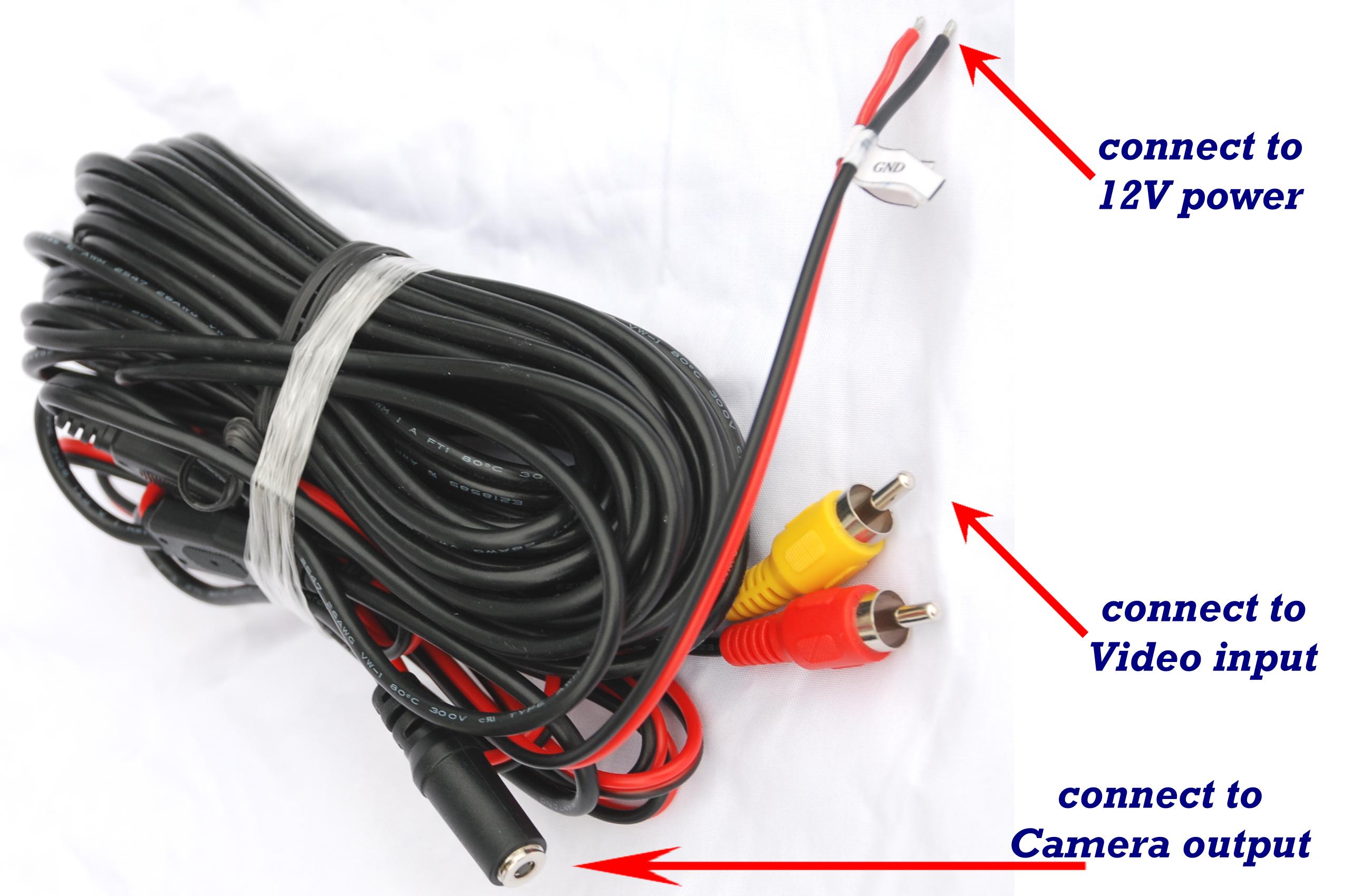 4 Pin 20m Cable for IR Night Vision Reverse Camera